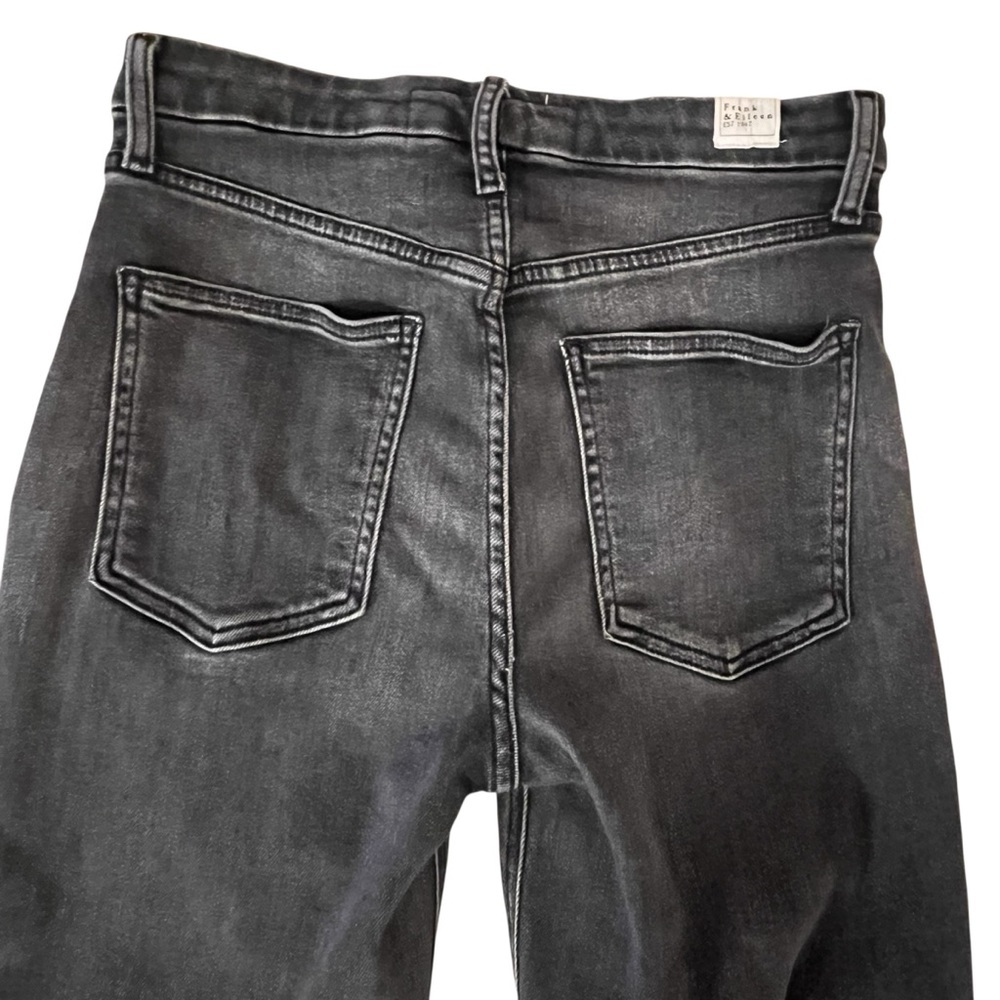 Frank & Eileen Derry Signature Slim Straight Washed Black Raw Hem Jeans Size 27 - Picture 9 of 14